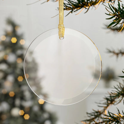 Personalized Glass Ornament – Custom Photo with Text Options