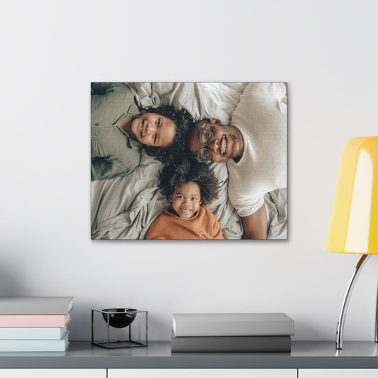 Photo Square Canvas Print – Custom Photo with Text Option