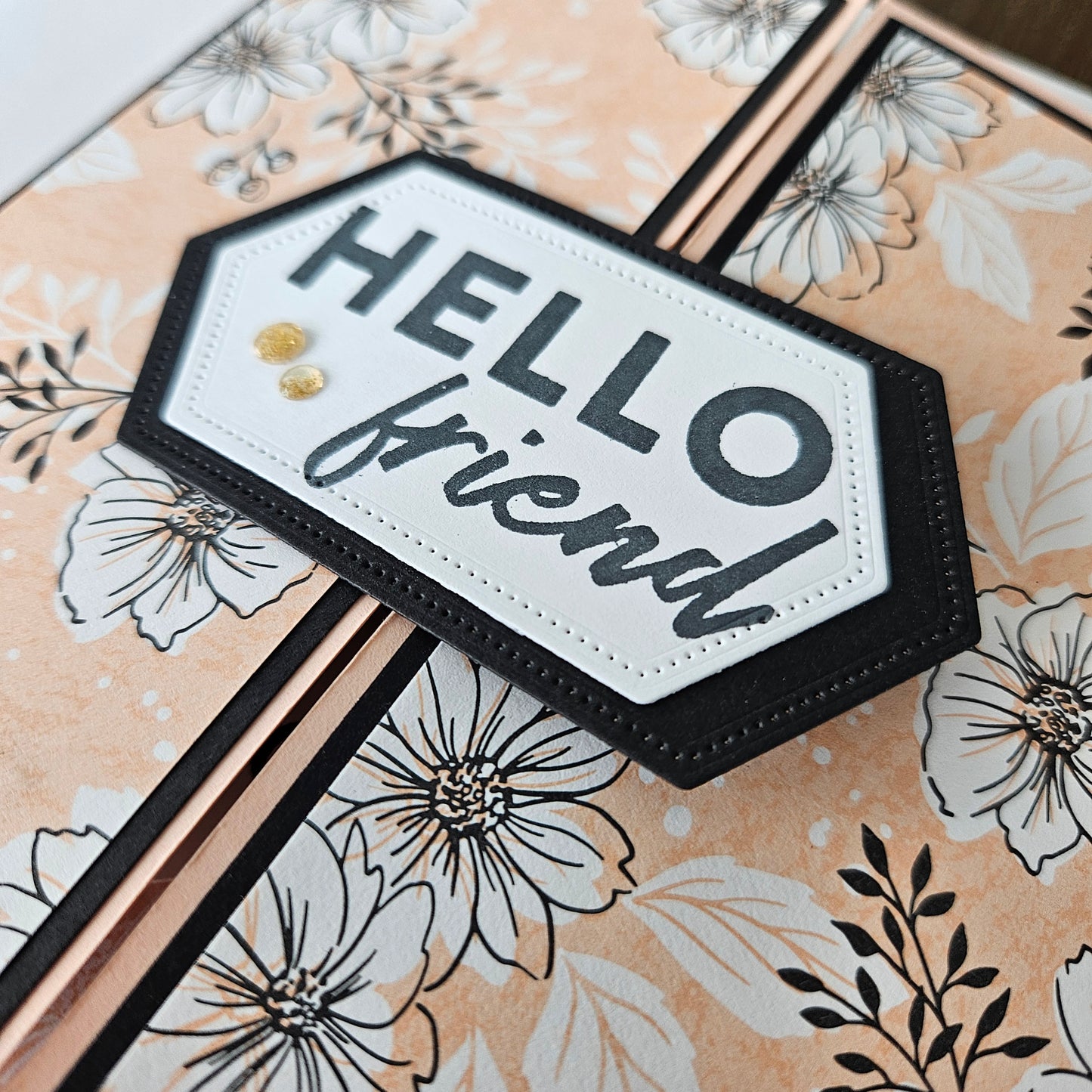 Handmade Birthday Greeting Card - Beautifully Designed 3D Pop-Up Card - Hello Friend (LAST ONE!)