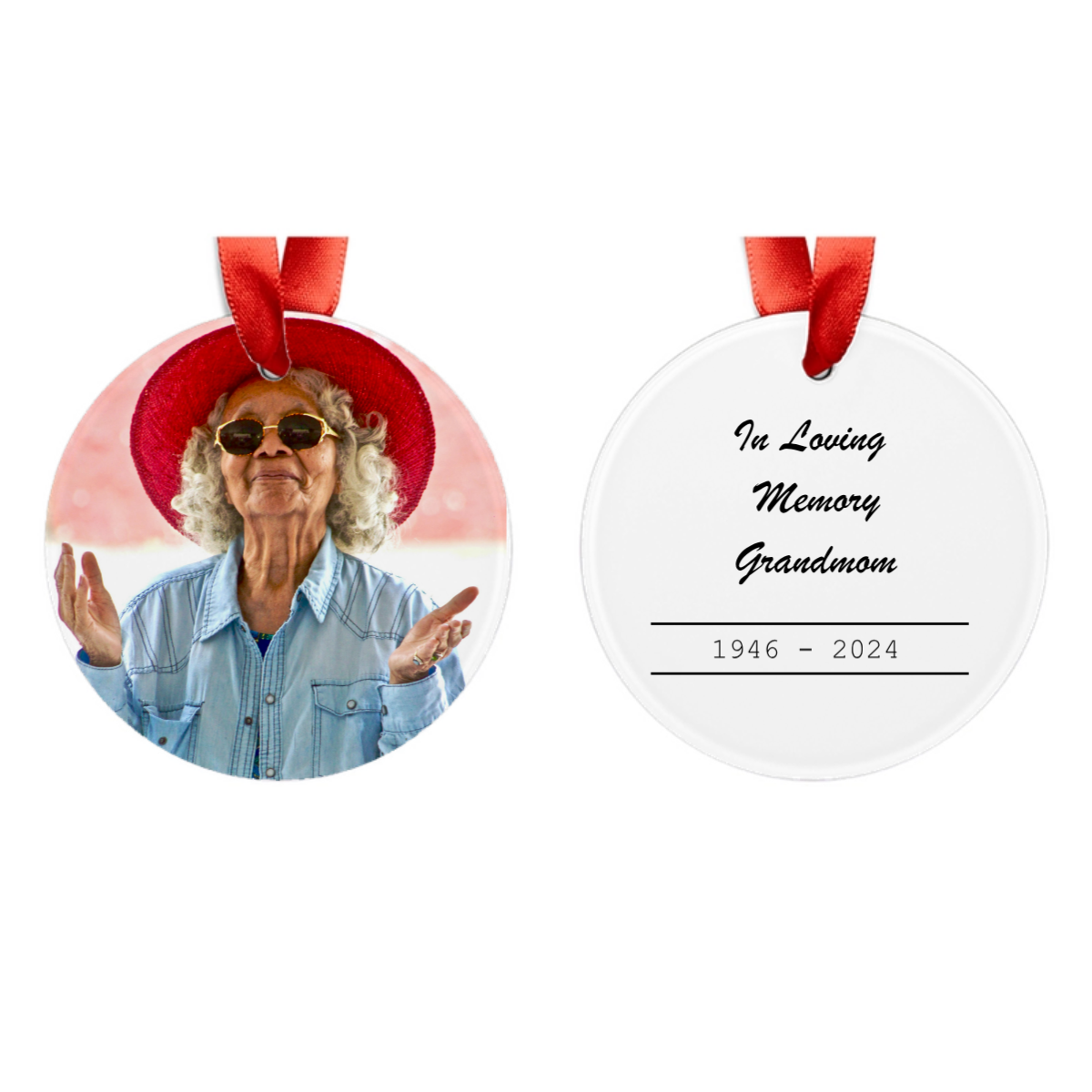 Personalized Double-Sided Acrylic Ornament – Add your Photo and Custom Text