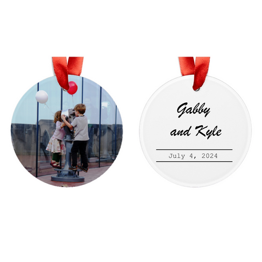 Personalized Double-Sided Acrylic Ornament – Add your Photo and Custom Text