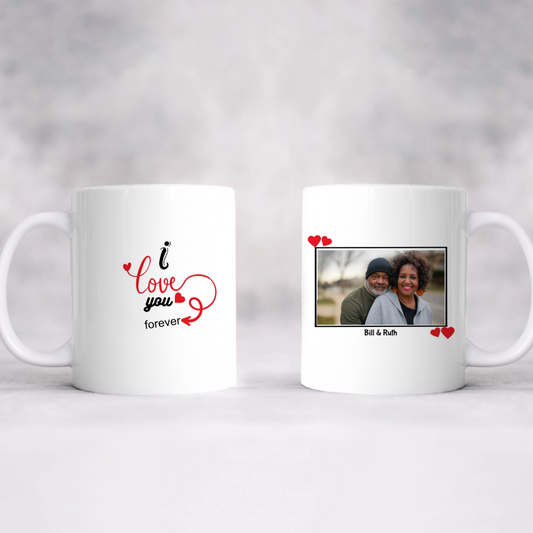 Personalized Photo White Ceramic Mug – Custom 11 oz Design