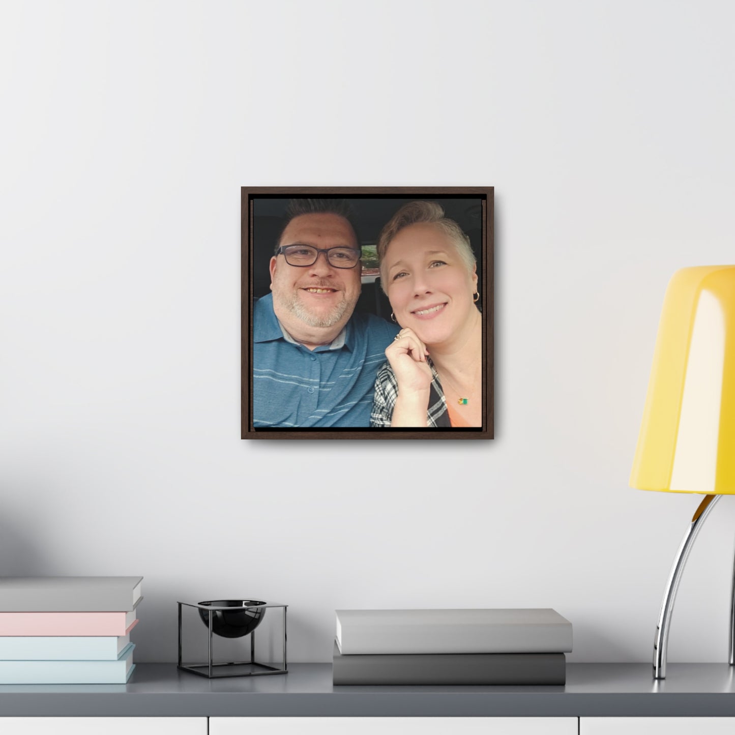 Personalized Framed Square Canvas Print – Upload Your Photo