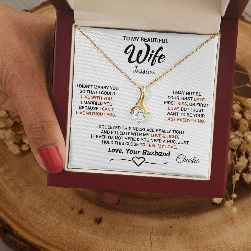 Personalized Alluring Beauty Necklace - Gift for Wife