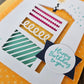 Handmade Birthday Greeting Card Bundle – Bold and Bright 4-Card Die-Cut Design